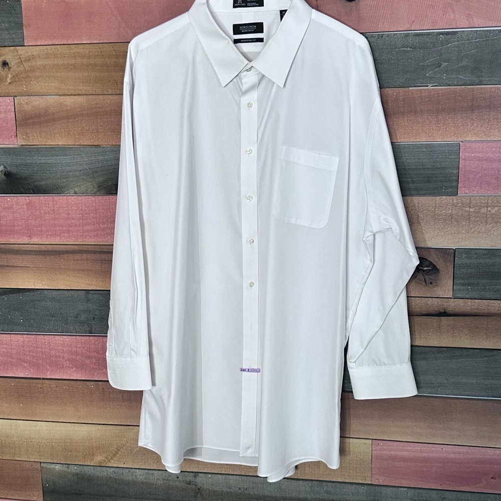 Nordstrom White Button Down Dress Shirt